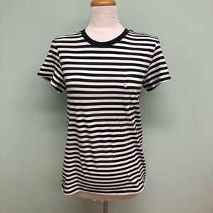 Levi’s | Women’s Striped T-Shirt | Black & White | Size Medium
